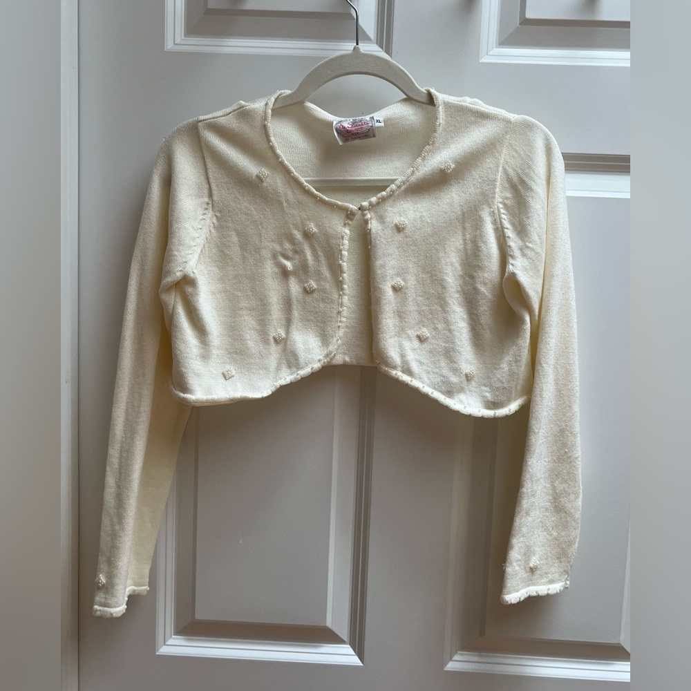 Cinderella Couture Girls size XL flower girl
special occasions sweater cardigan